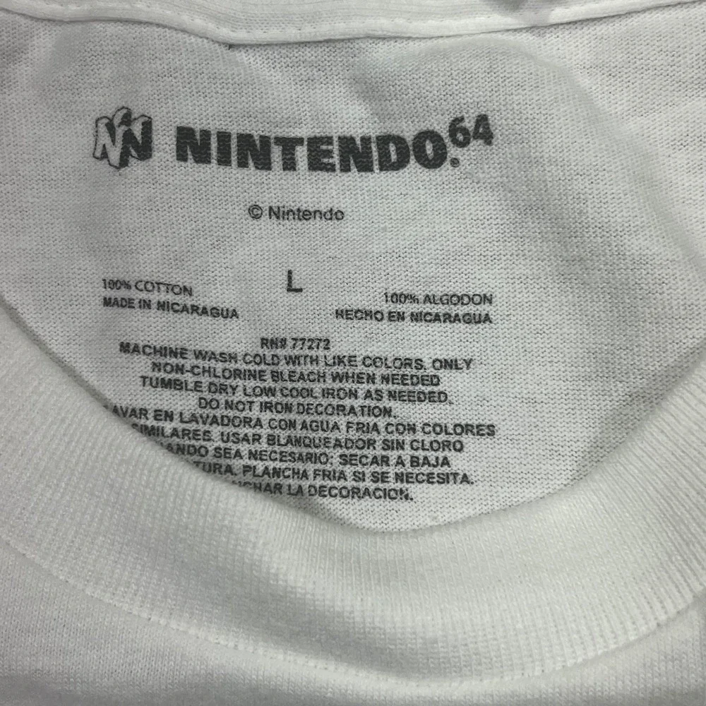 Nintendo‎ 64 N64 dead stock Graphic T-Shirt White Mens Large New Isaac Morris